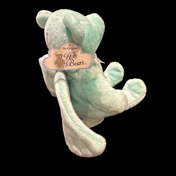 Vintage Holy Bears Tooth Angel Plush Bear, Mint Green Tooth Fairy Stuffed Animal - Picture 10 of 13